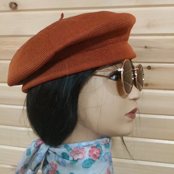 Rust Lightweight Summer Beret - Picture 1 of 8